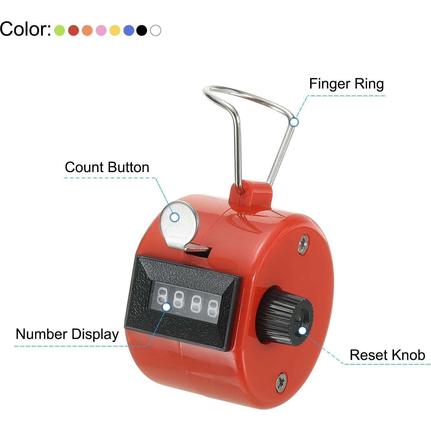 Contador Clicker PATIKIL 16 Pcs 4 Dígitos Portátil Multicolor