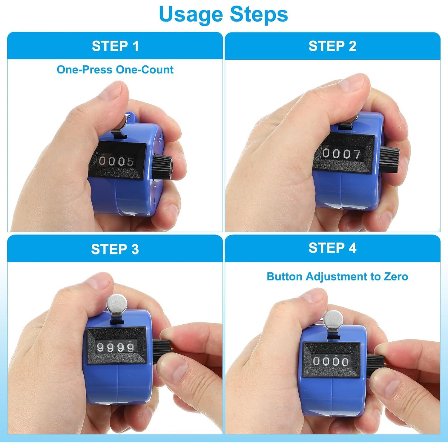 Contador Clicker PATIKIL 16 Pcs 4 Dígitos Portátil Multicolor