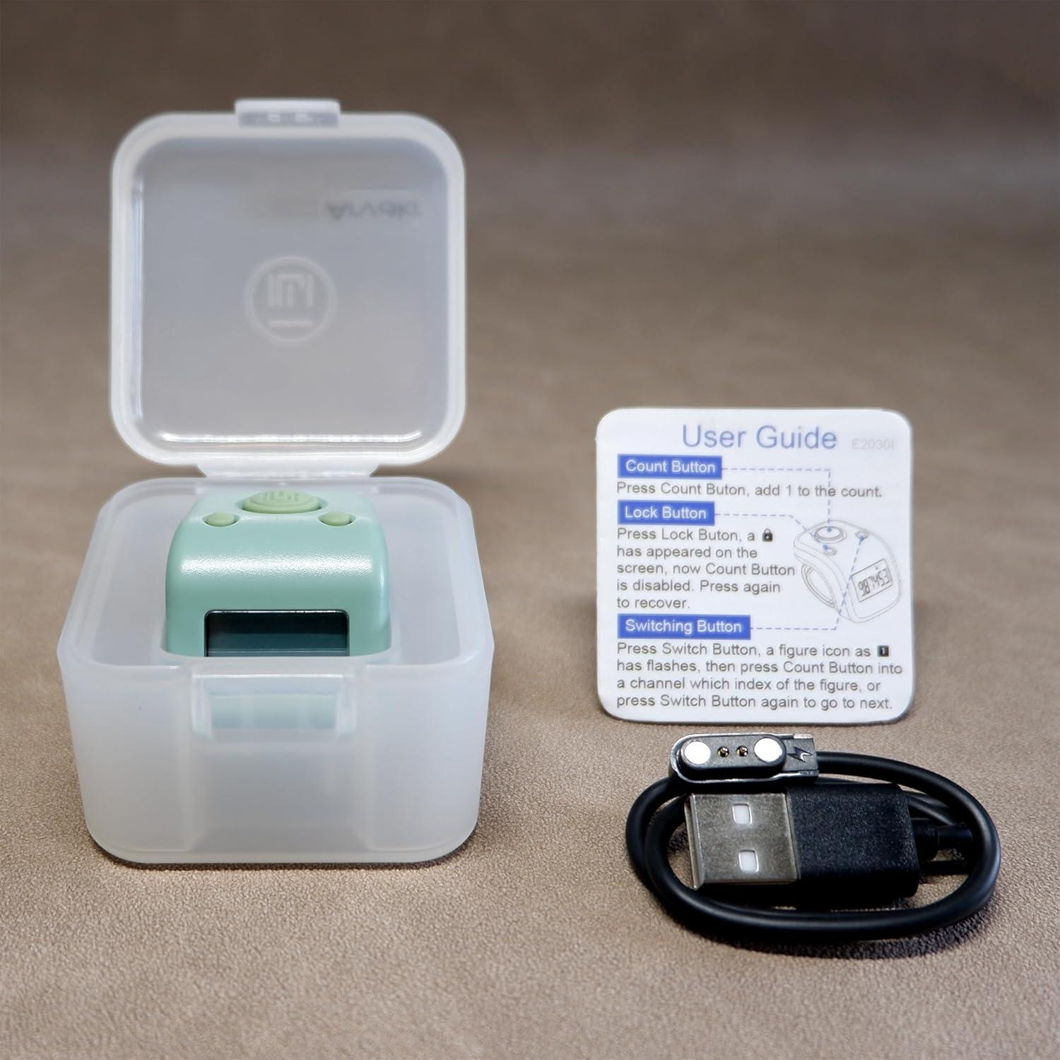 Contador de Dedos Digital Arvakr Recargable IPX8 Verde