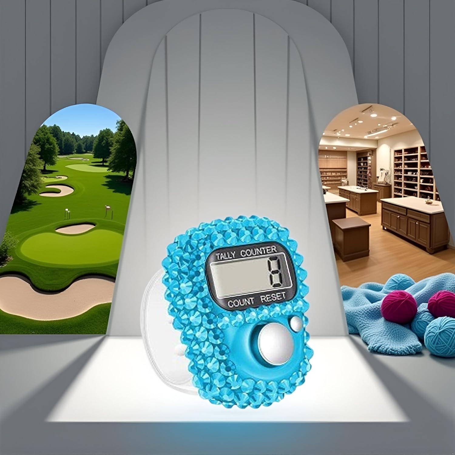 Contador Electrónico de Dedo PurYupearl Azul - Digital Portátil