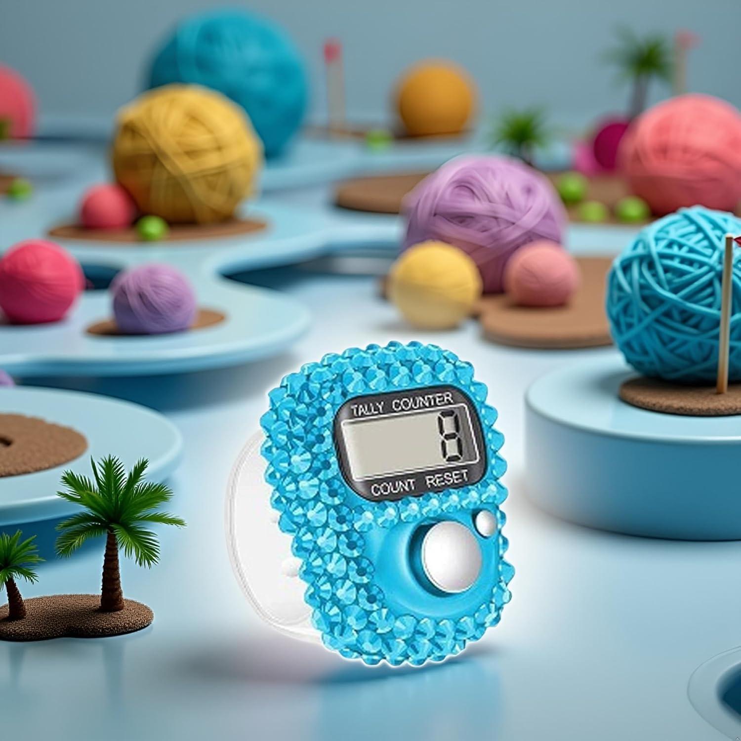 Contador Electrónico de Dedo PurYupearl Azul - Digital Portátil