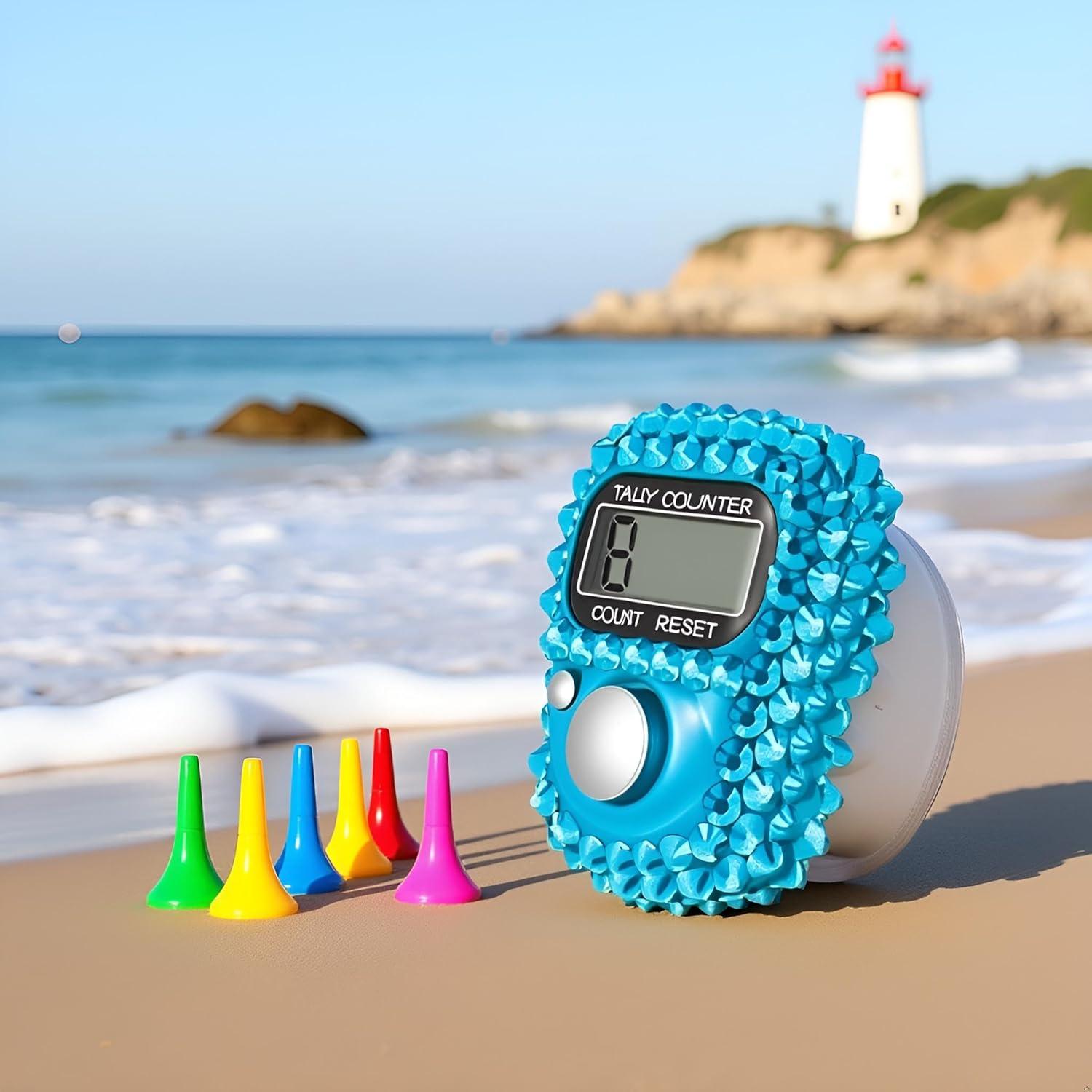 Contador Electrónico de Dedo PurYupearl Azul - Digital Portátil