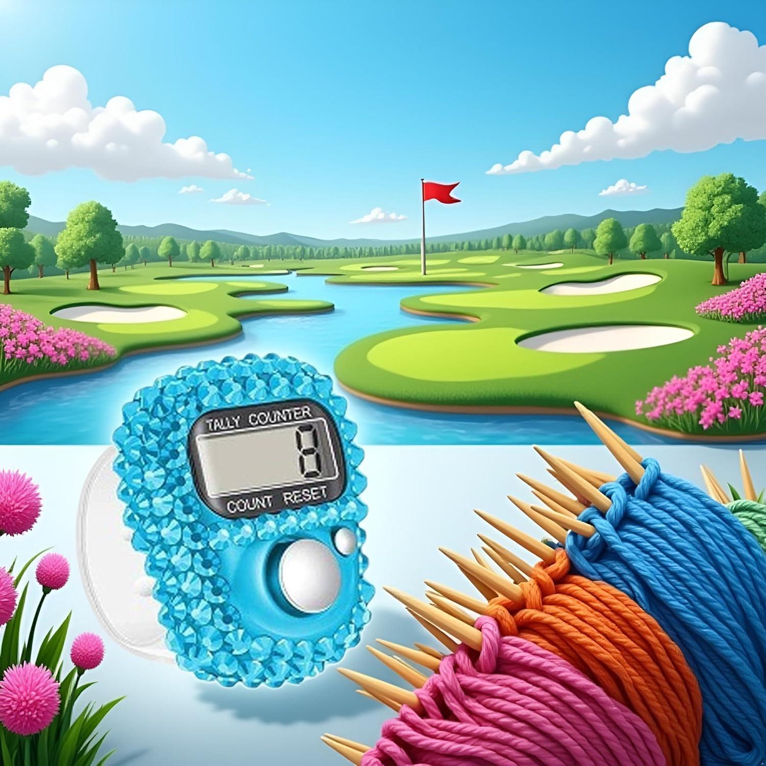 Contador Electrónico de Dedo PurYupearl Azul - Digital Portátil