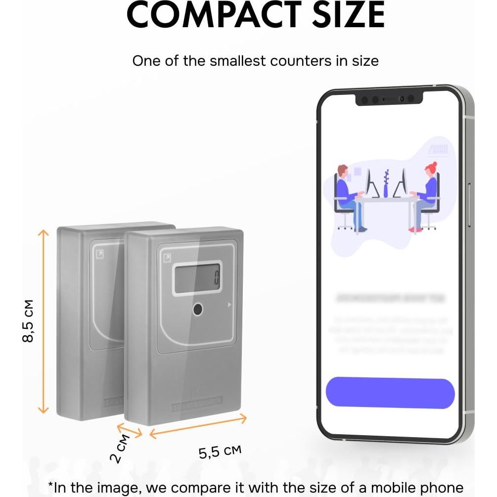 Contador de Personas Infrarrojo SmartCounter 21 - Gris, Precisión 98%