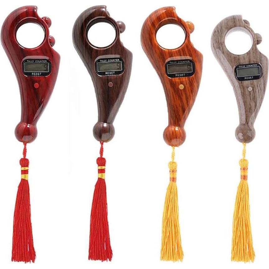 Contador Digital de Misbaha Genérico para Oración - Madera Oscura