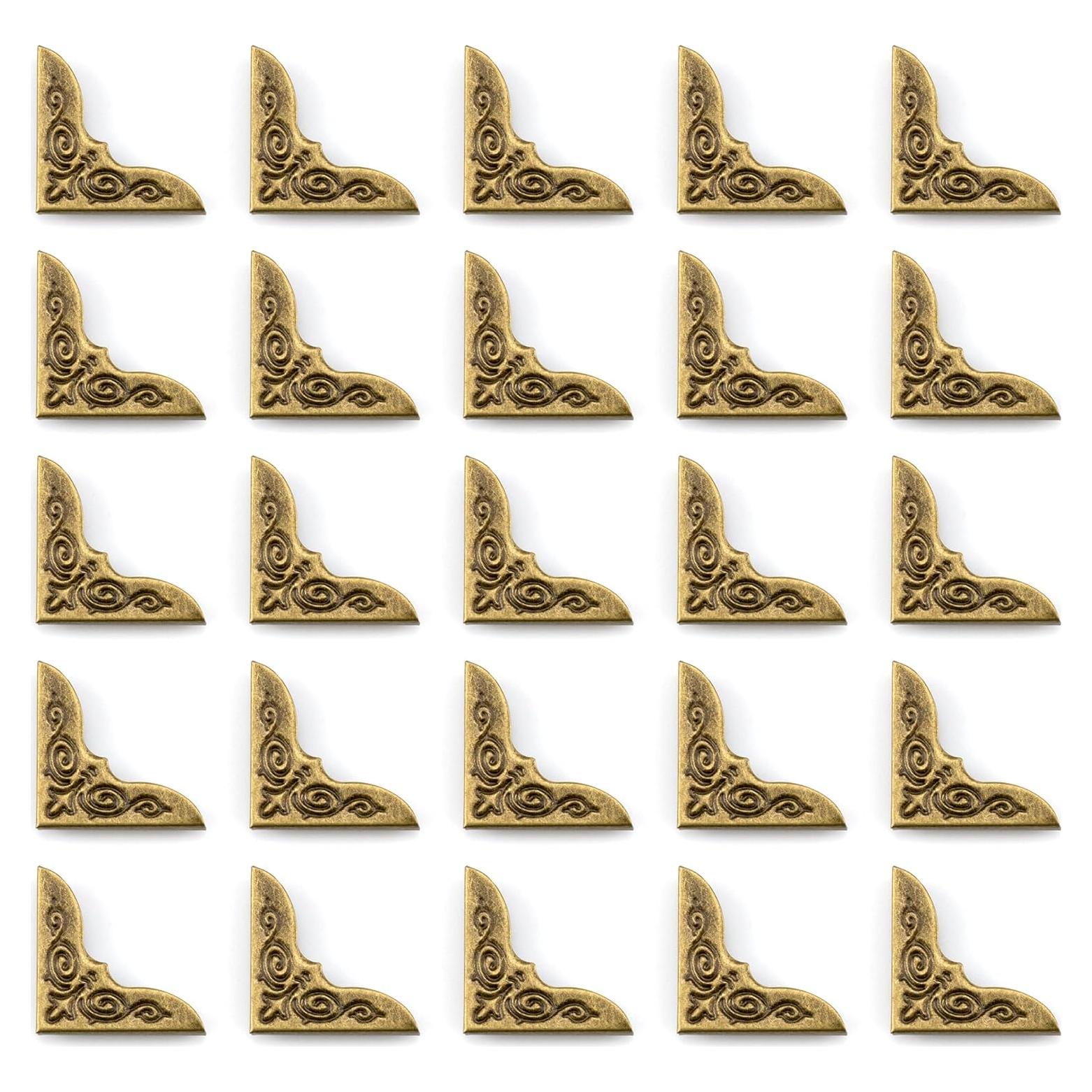 60 Protectores de Esquinas de Metal Vintage IFAMIO 3cm