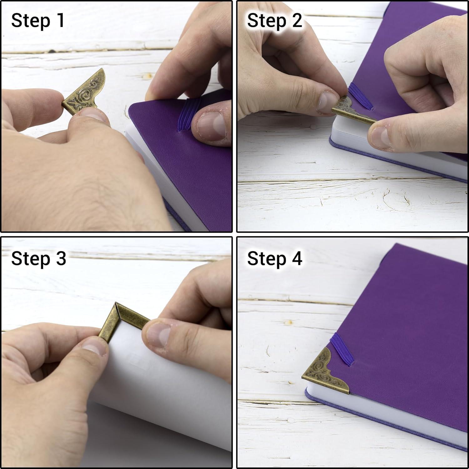 60 Protectores de Esquinas de Metal Vintage IFAMIO 3cm