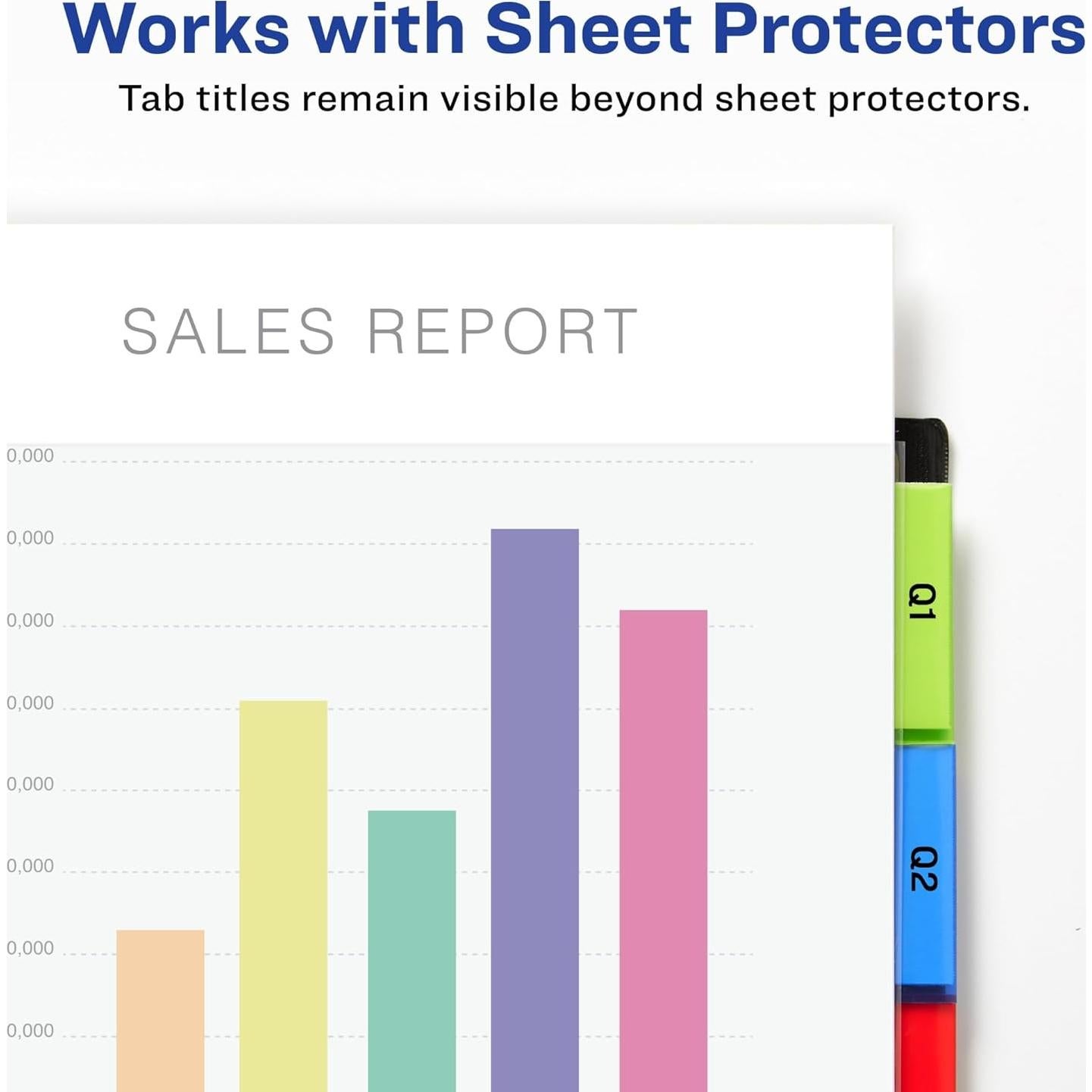 Separadores Avery 5 Pestañas Plástico para Carpetas 3 Anillas