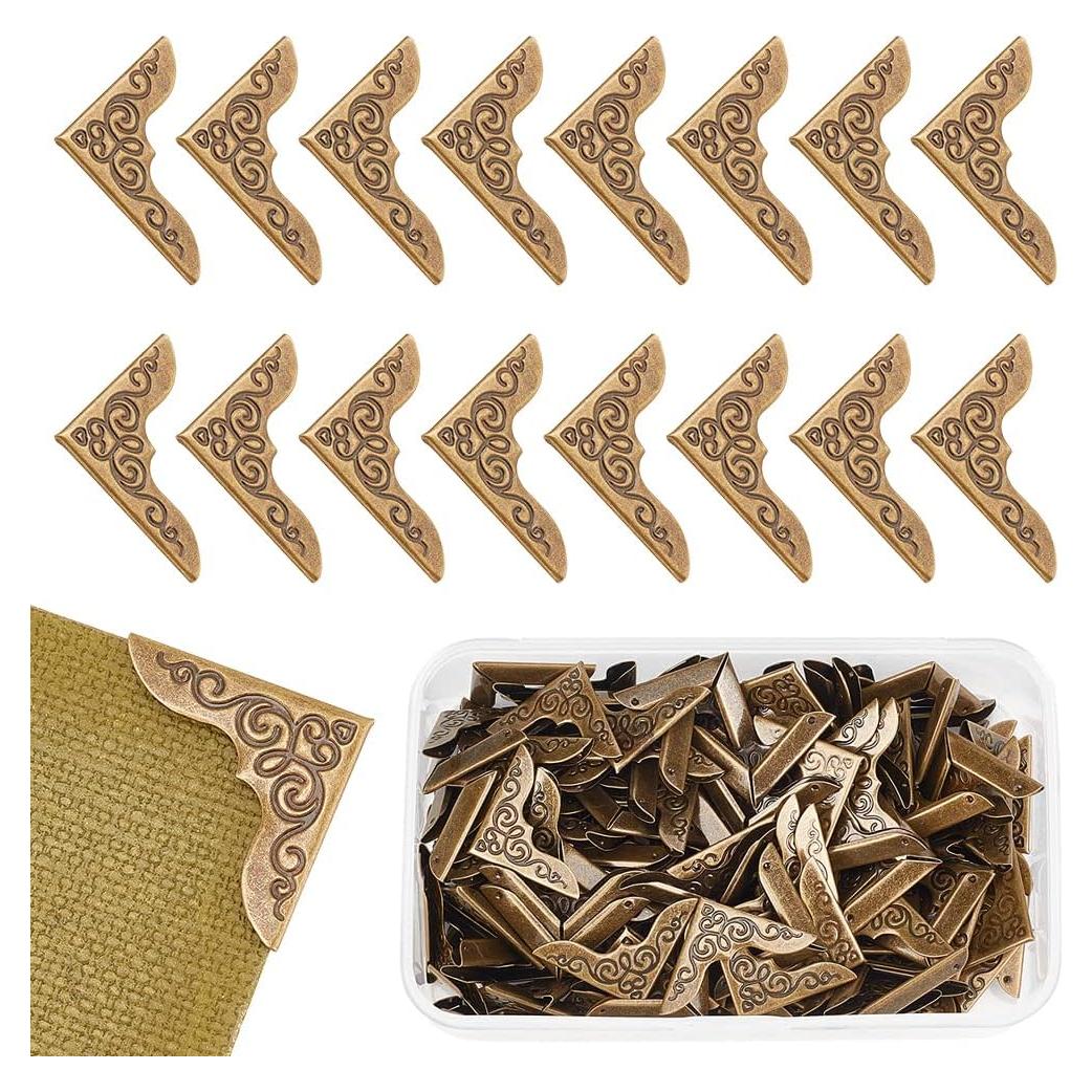 Protectores de Esquinas de Libro PH PandaHall 150pcs Bronce Antiguo