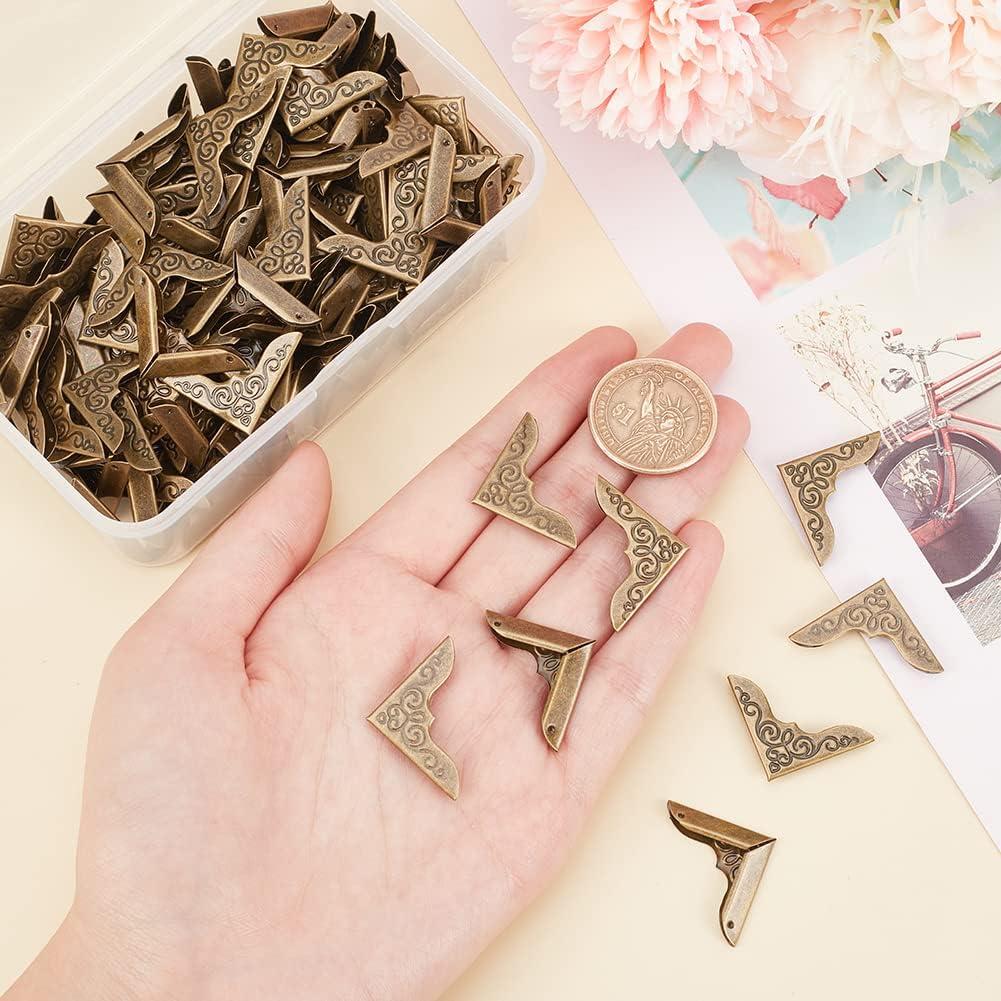 Protectores de Esquinas de Libro PH PandaHall 150pcs Bronce Antiguo