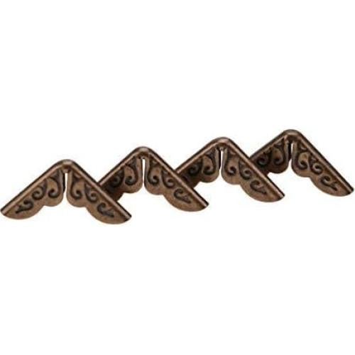 50 Protectores de Esquinas de Metal Hilitand Bronce para Álbumes