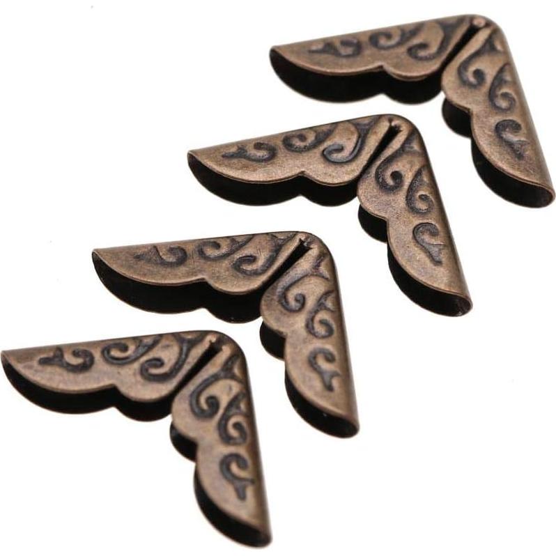 50 Protectores de Esquinas de Metal Hilitand Bronce para Álbumes