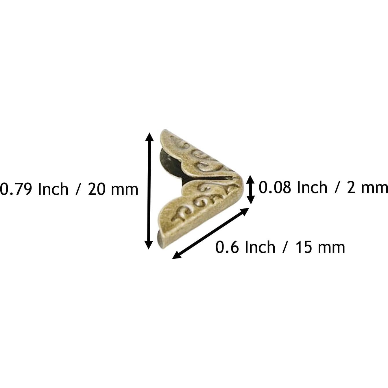 Protectores de Esquinas de Libro Mcredy 100 Pcs Bronce Metal