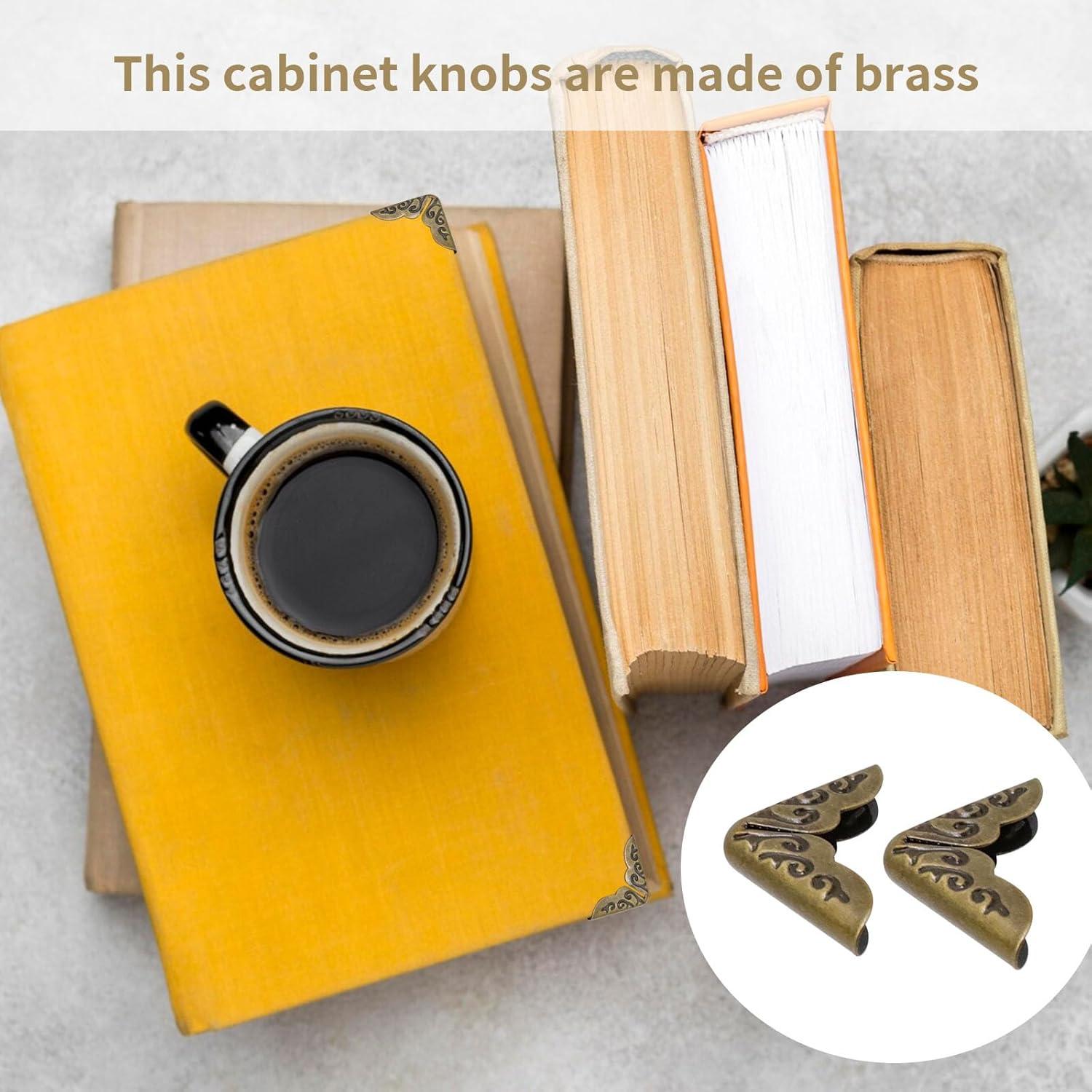 Protectores de Esquinas de Libro Mcredy 100 Pcs Bronce Metal