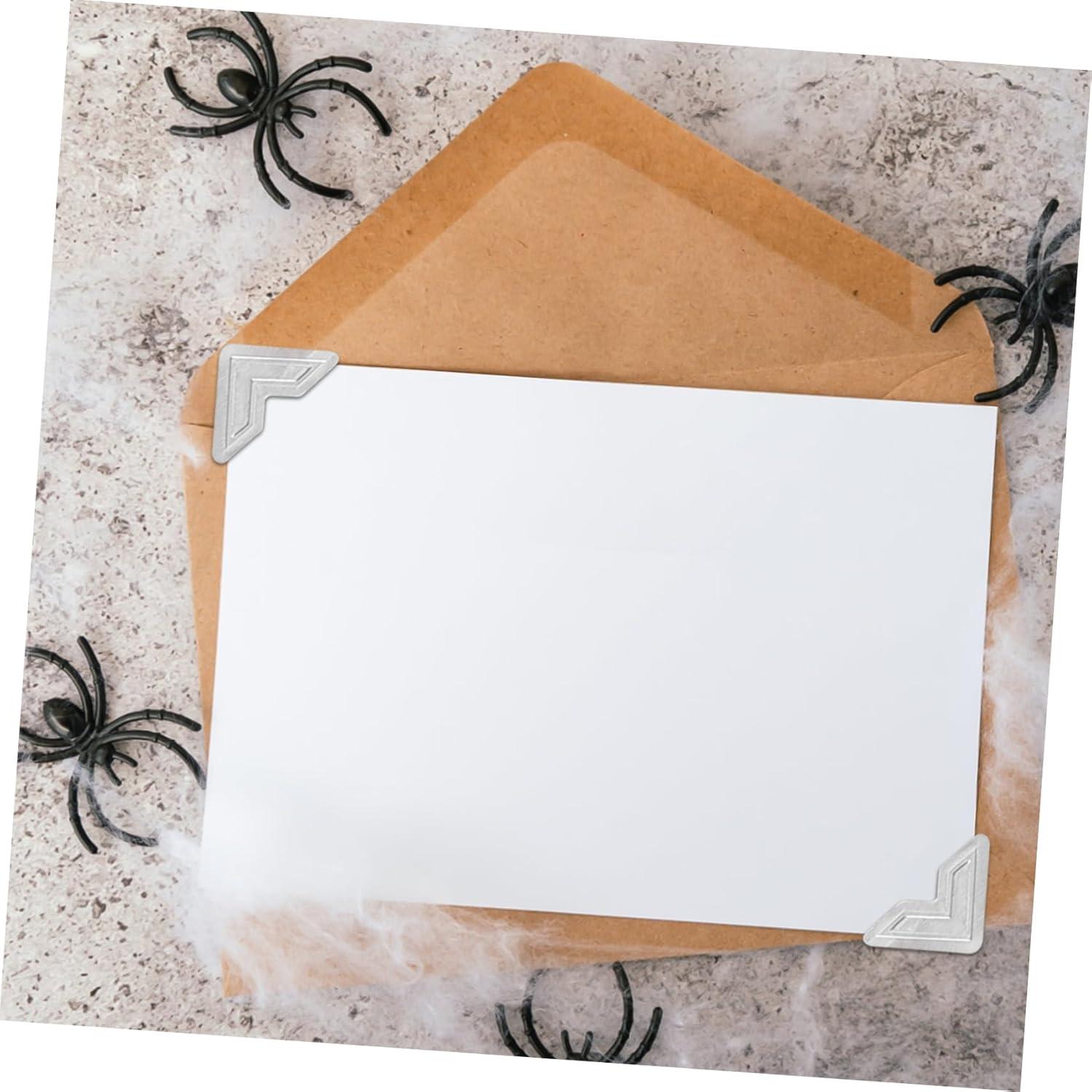 Esquinas de Foto Autoadhesivas VILLFUL 10 Hojas Negro Dorado