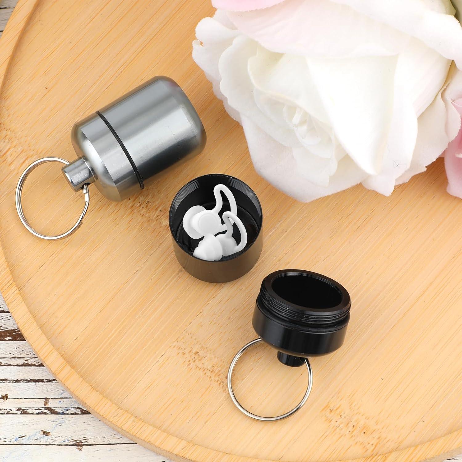 Estuche de Transporte para Tapones de Oído XIHIRCD 2 Piezas 4.15x2.65 cm