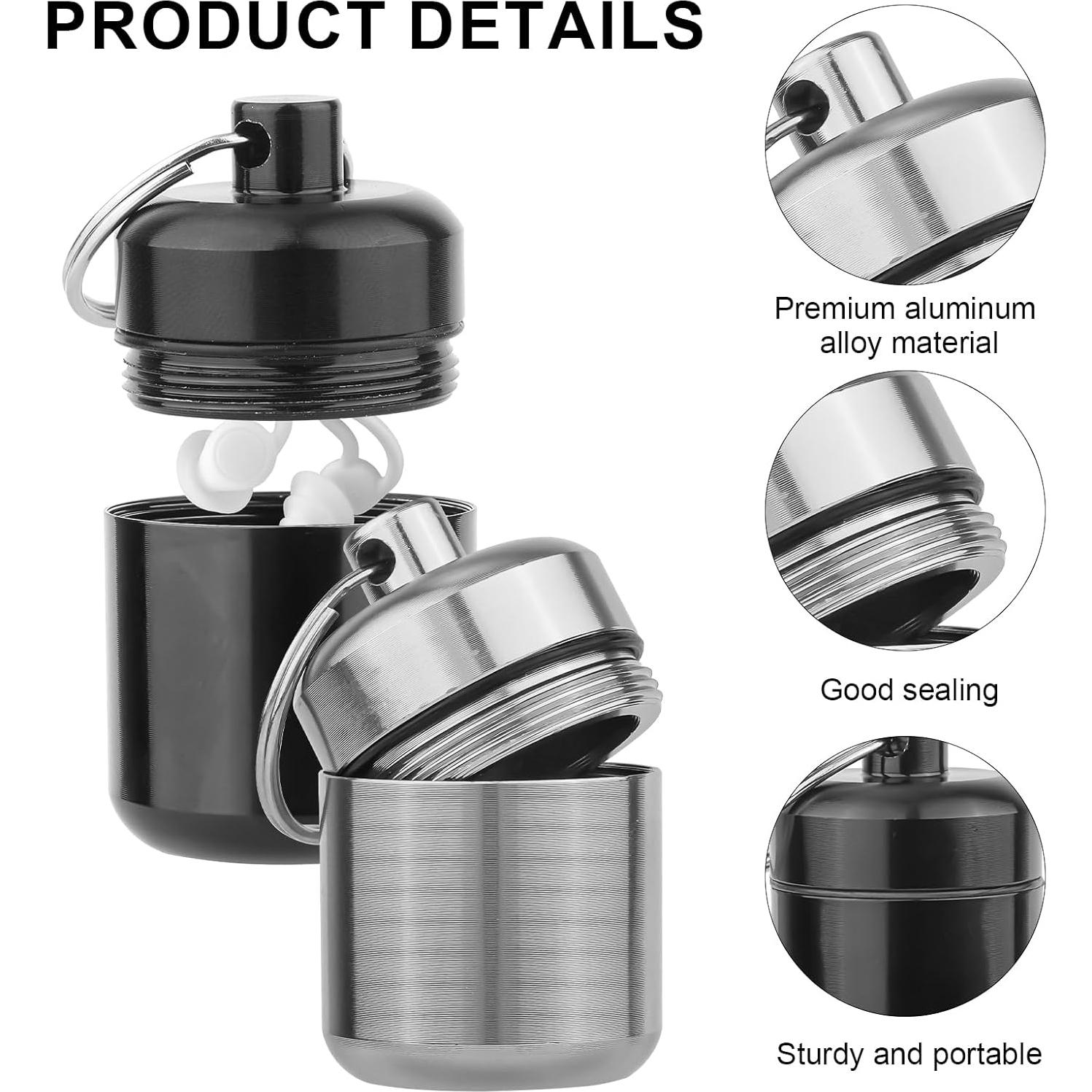 Estuche de Transporte para Tapones de Oído XIHIRCD 2 Piezas 4.15x2.65 cm