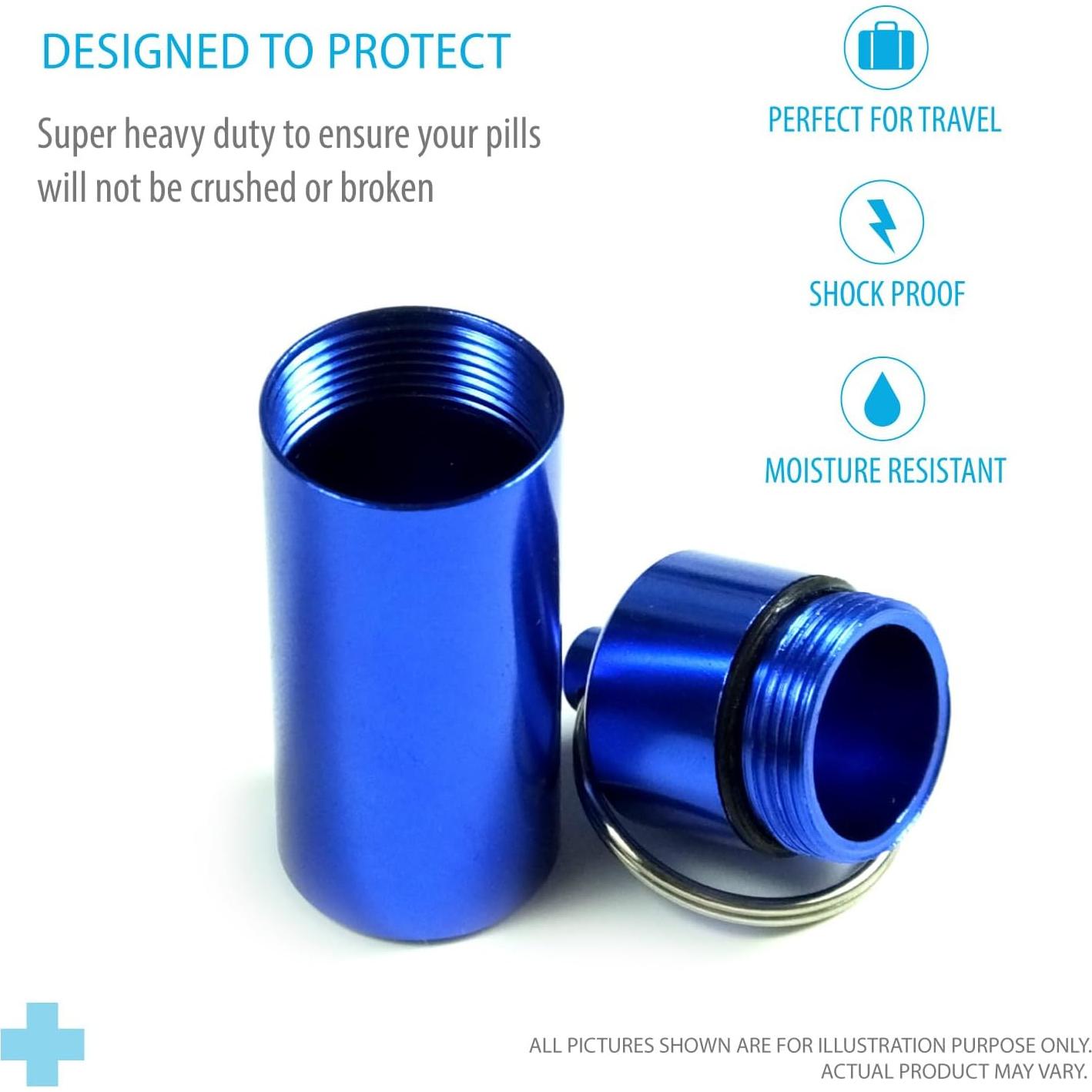 Organizador de Pastillas Deke Home Aluminio Impermeable 2x6cm