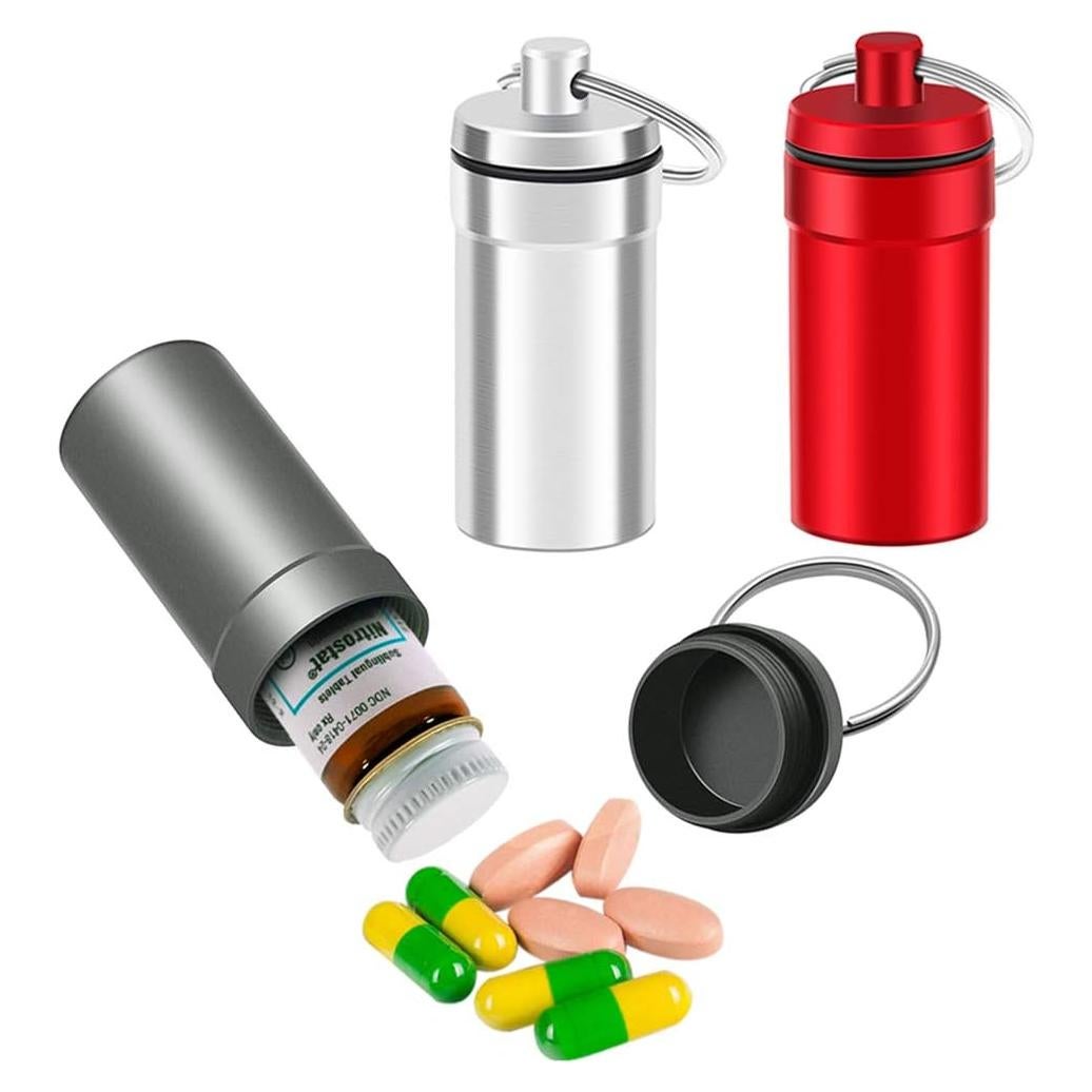 Contenedor de Pastillas EFFIET Aluminio Impermeable 5.08x2.03cm