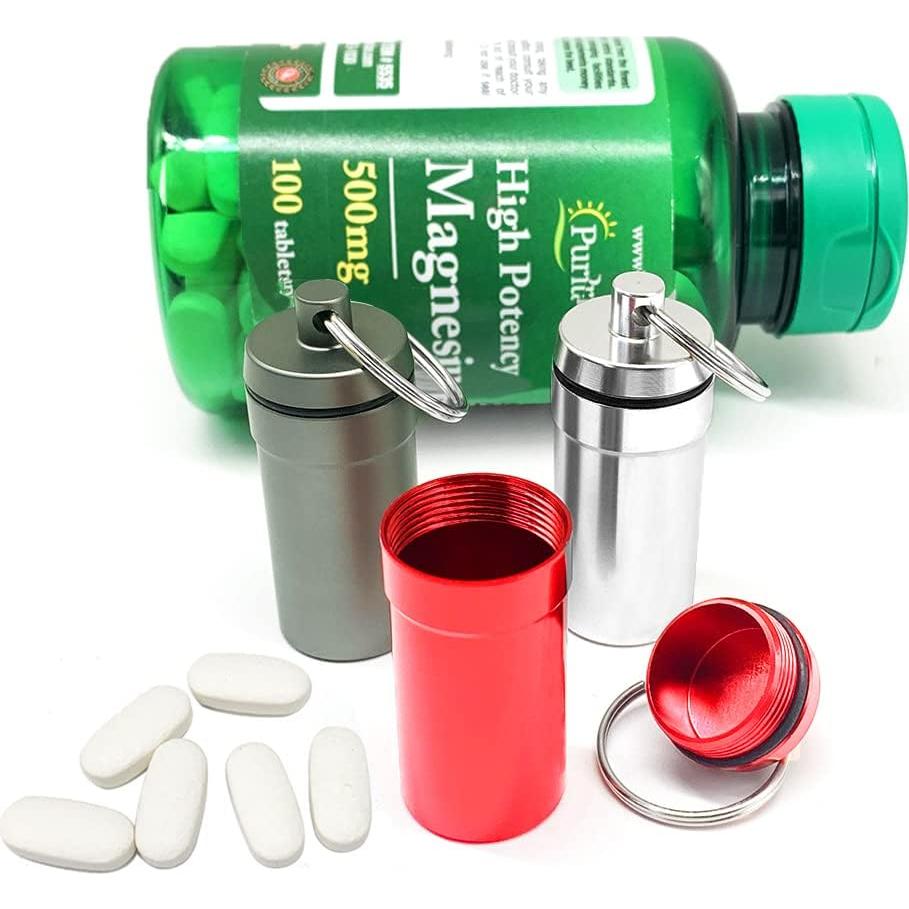 Contenedor de Pastillas EFFIET Aluminio Impermeable 5.08x2.03cm