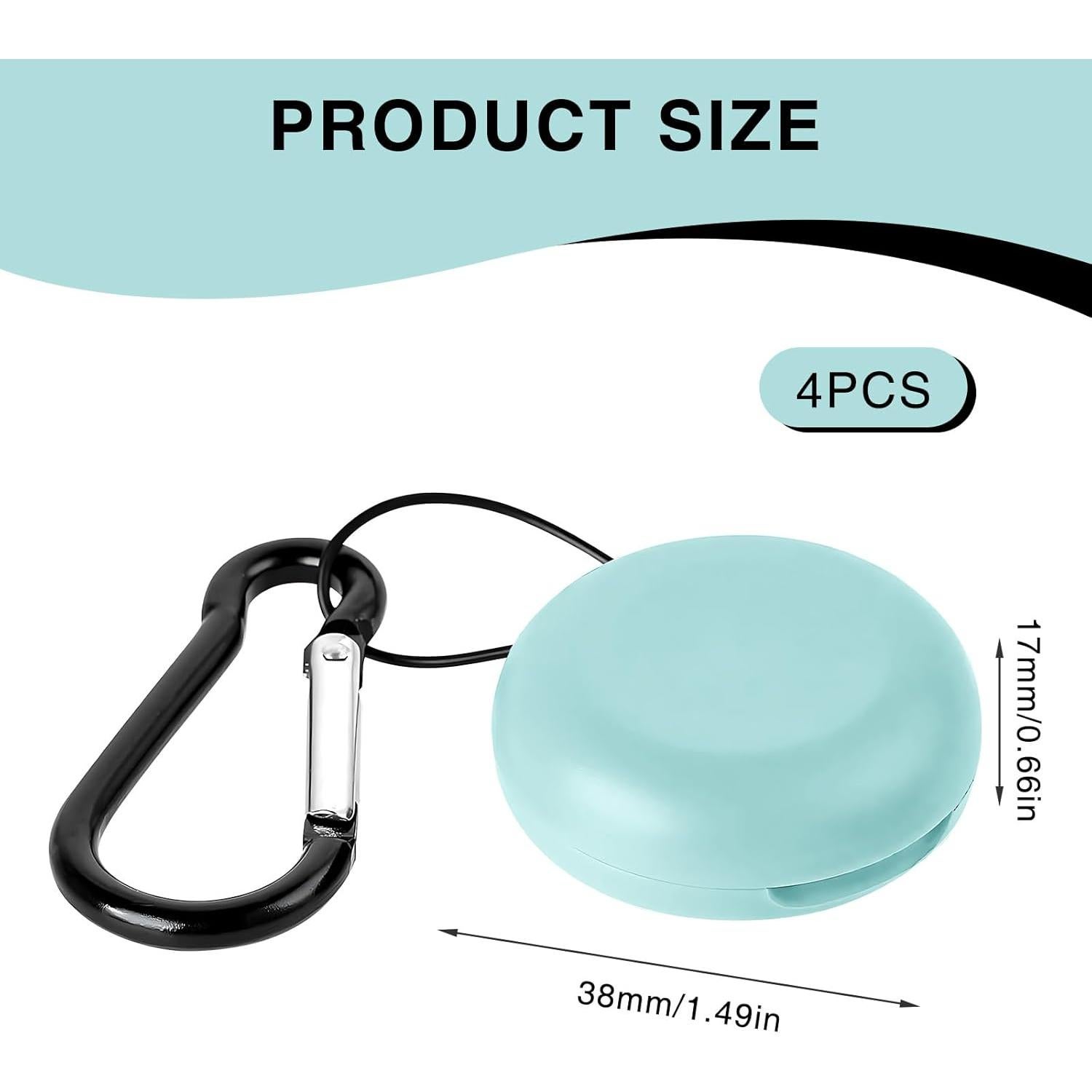 Set de 4 Estuches para Tapones de Oído Genérico Azul y Negro