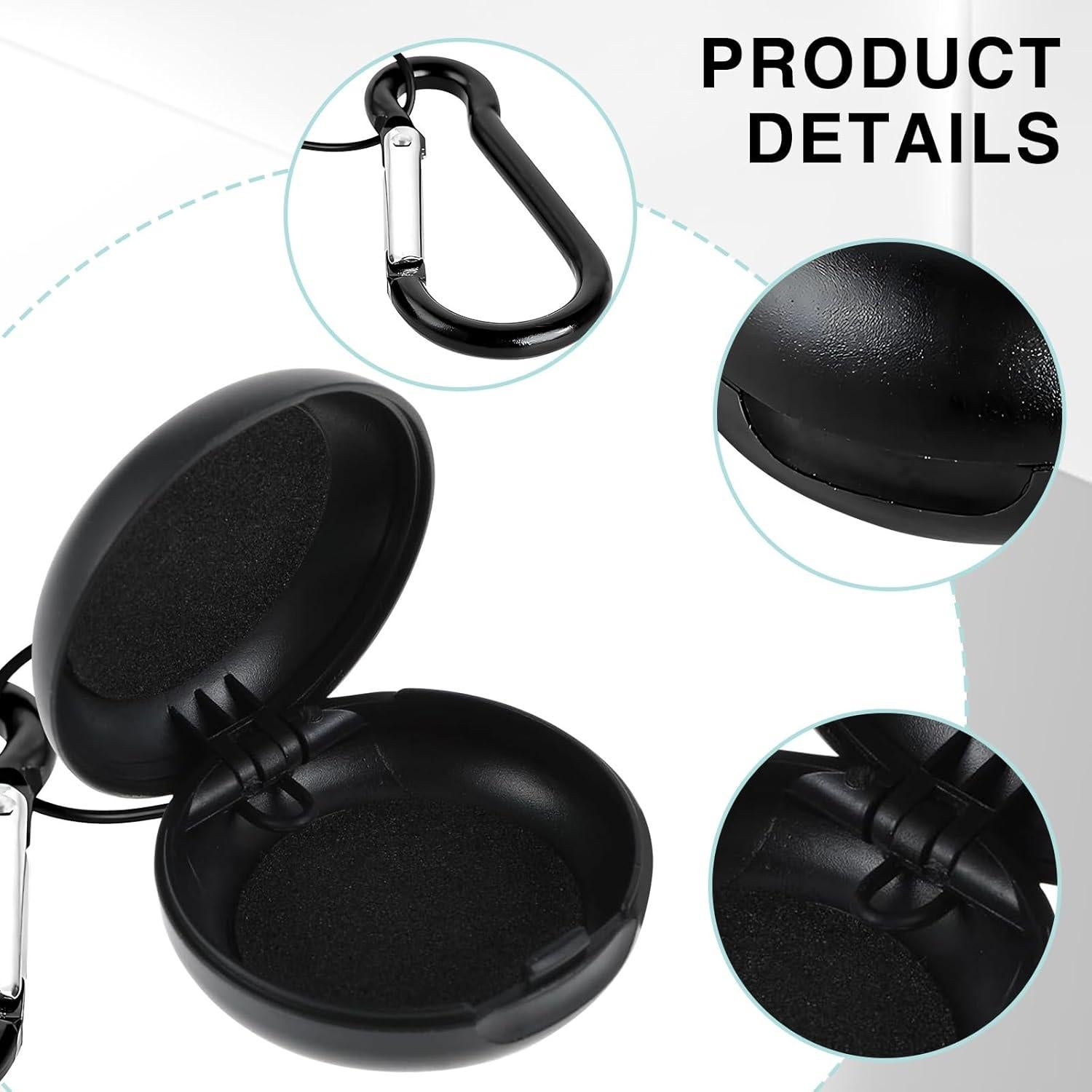 Set de 4 Estuches para Tapones de Oído Genérico Azul y Negro