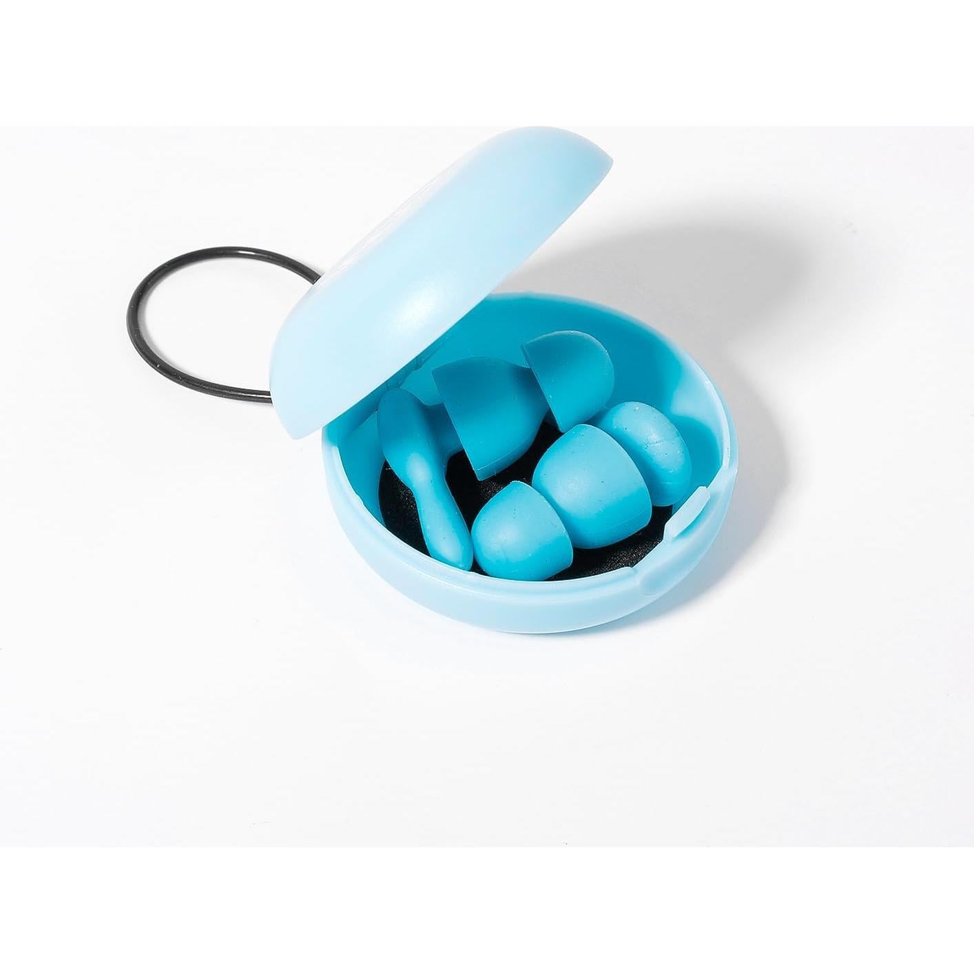 Estuche para Tapones de Oídos XIHIRCD Redondo Azul