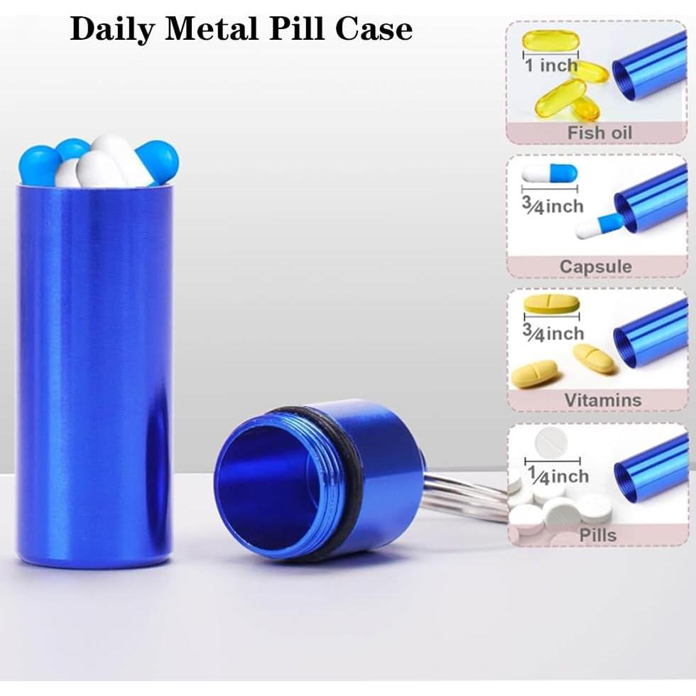 Estuche para Pastillas FAYALA 8 Piezas Aluminio Impermeable