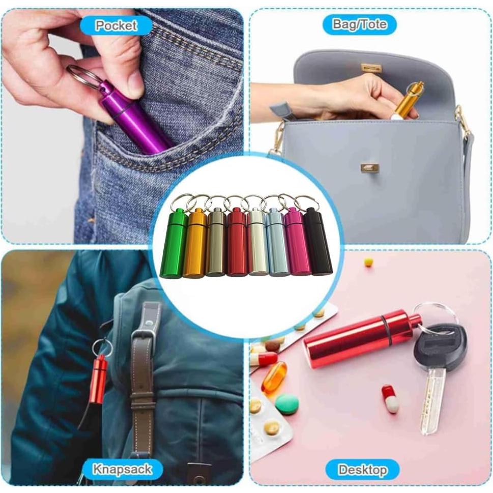 Estuche para Pastillas FAYALA 8 Piezas Aluminio Impermeable