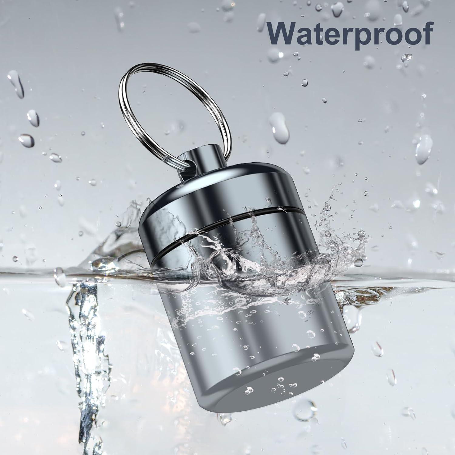 Estuche para Pastillas Portátil Nrevichng 2 Paquetes Negro y Gris