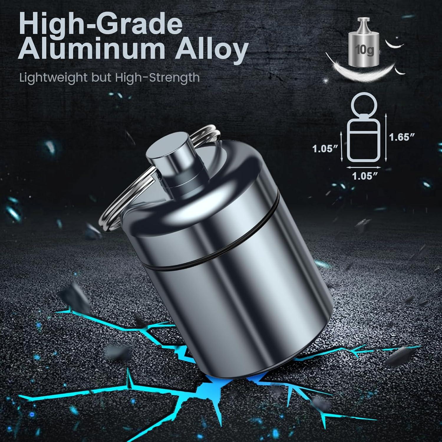 Estuche para Pastillas Portátil Nrevichng 2 Paquetes Negro y Gris