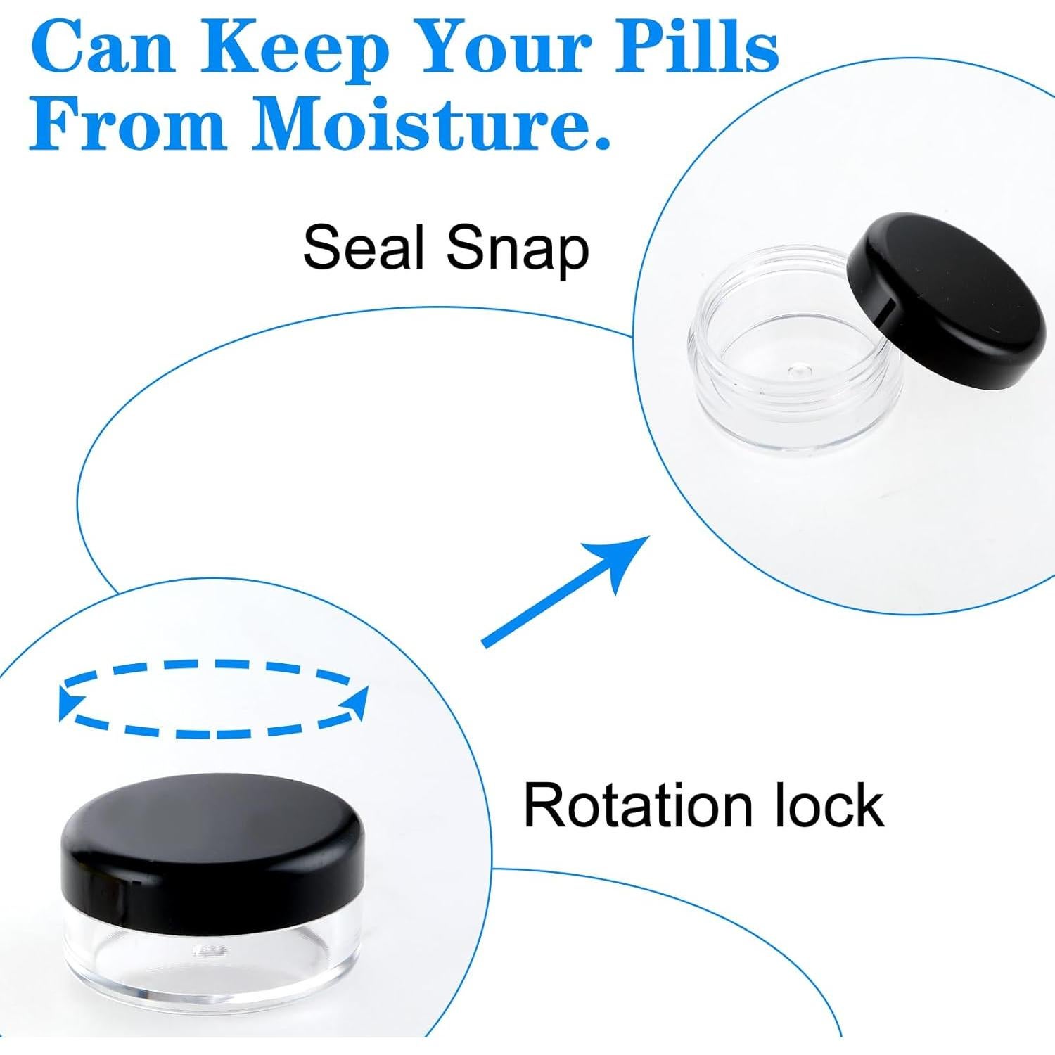 Caja Organizadora de Pastillas Dimeho 5 Pcs Sin BPA 3.81 cm