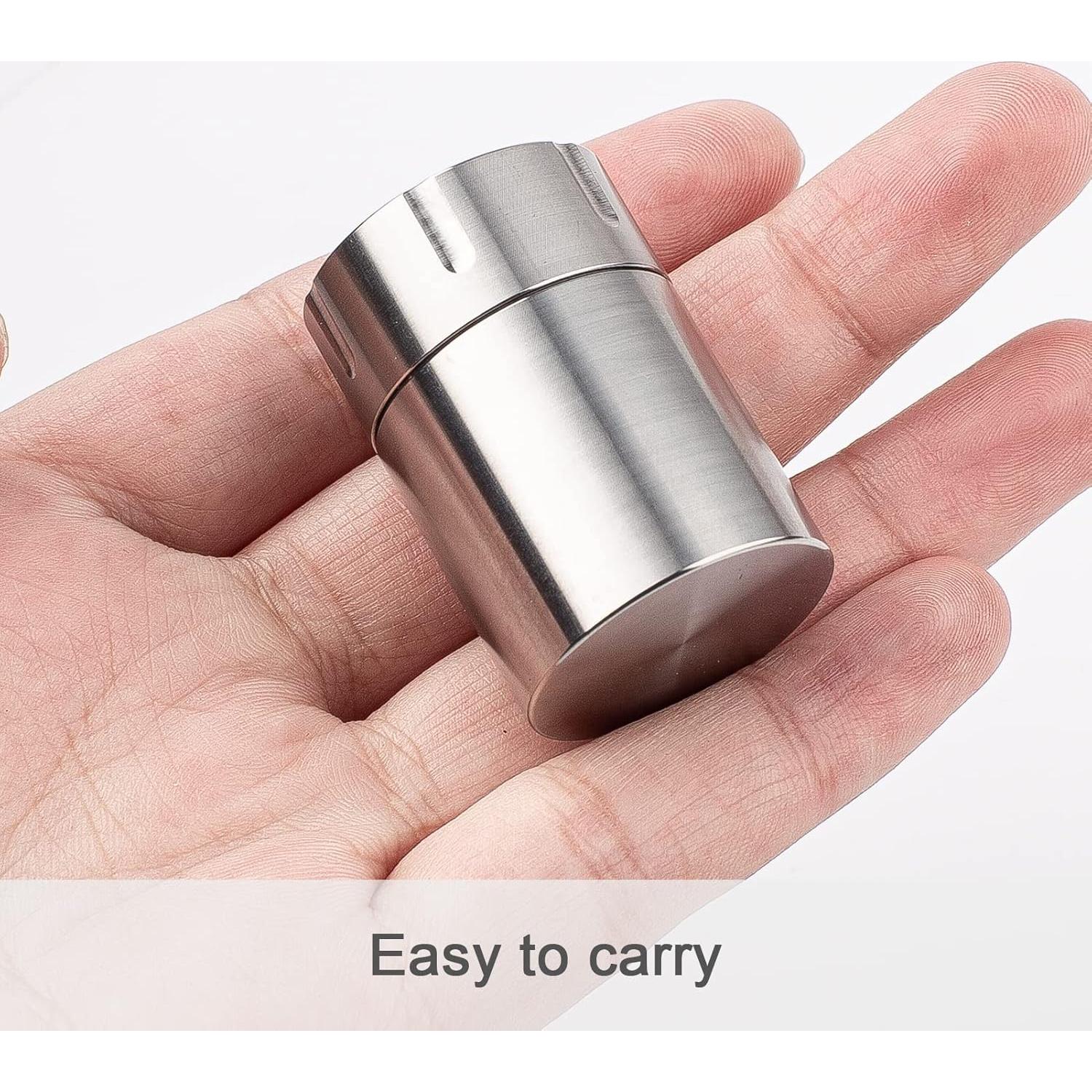 Estuche de Pastillas TISUR de Titanio Impermeable 3.73 cm