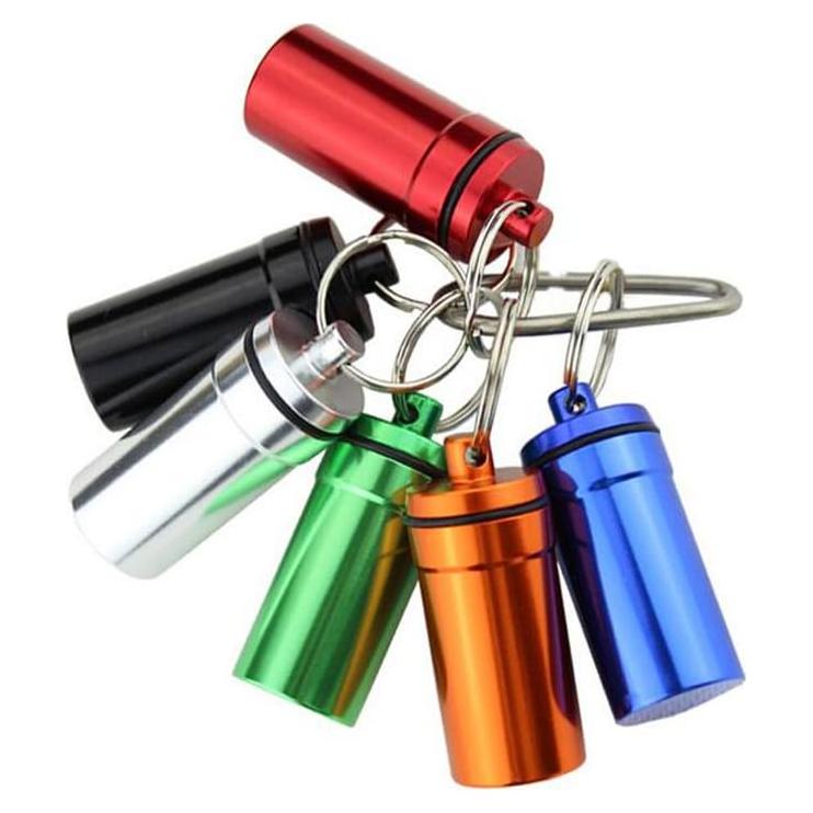 Set de 6 Organizadores de Pastillas Aluminio Westonetek con Llavero