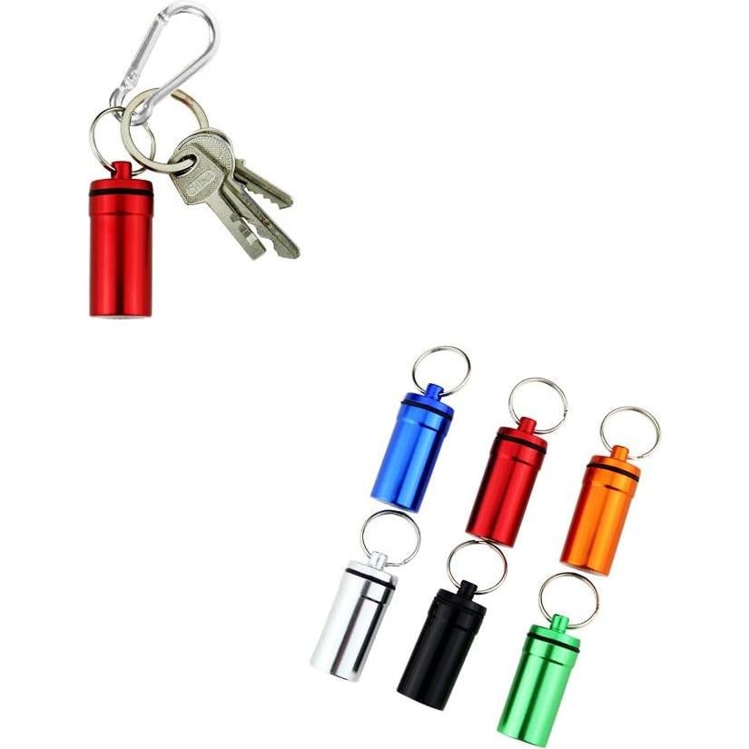 Set de 6 Organizadores de Pastillas Aluminio Westonetek con Llavero