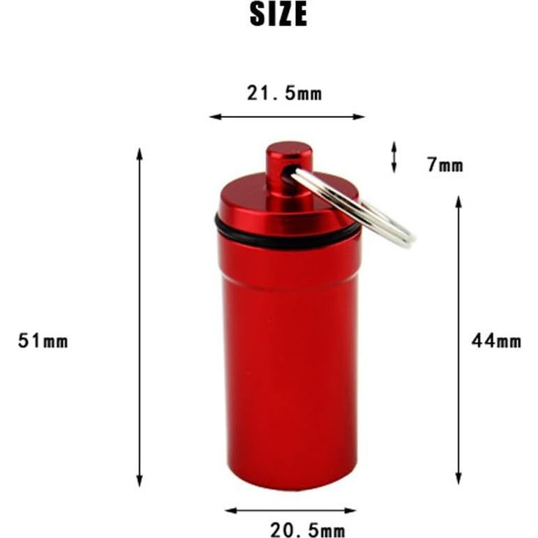 Set de 6 Organizadores de Pastillas Aluminio Westonetek con Llavero