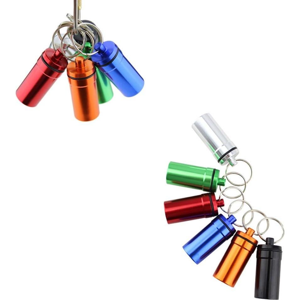 Set de 6 Organizadores de Pastillas Aluminio Westonetek con Llavero