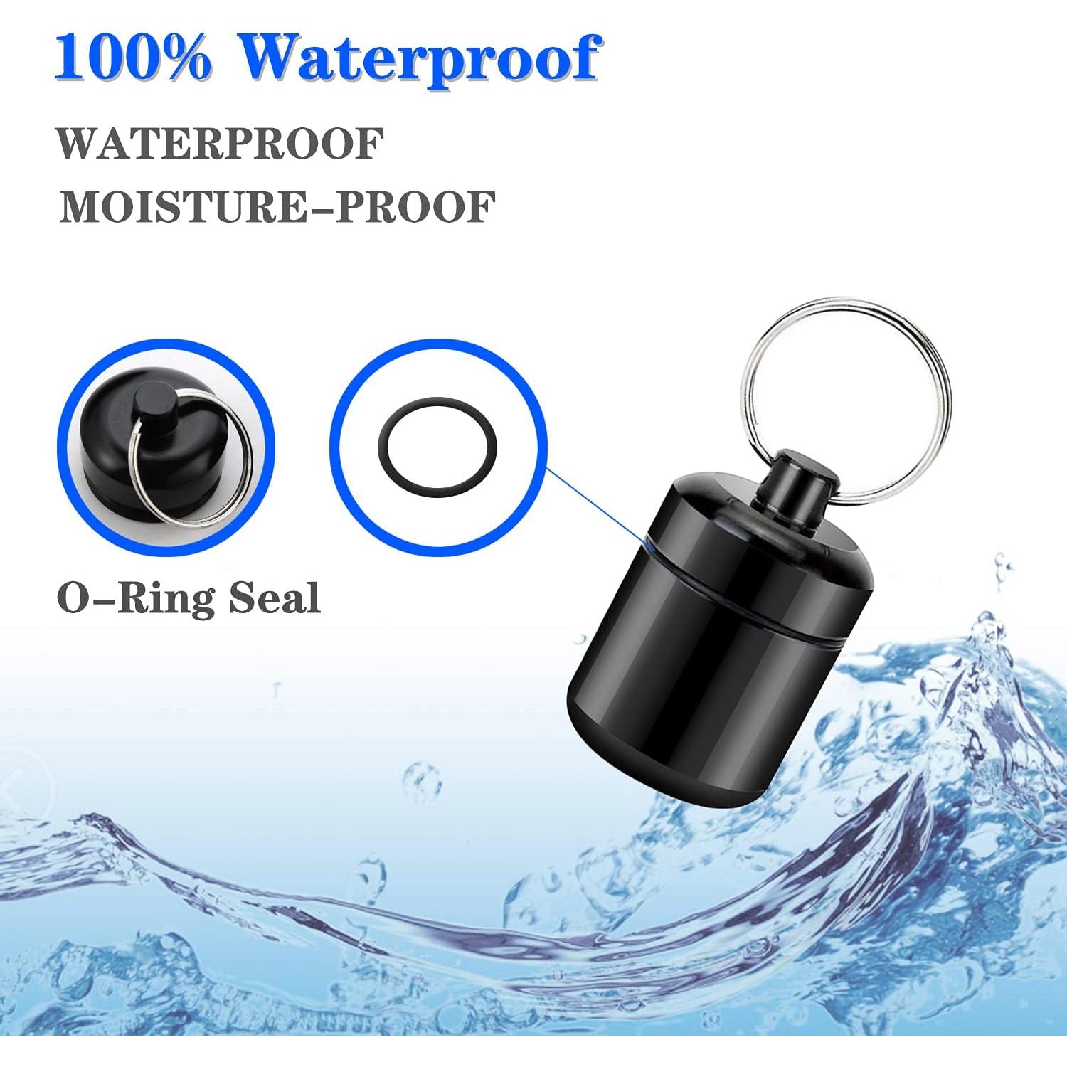 Contenedor de Pastillas Portátil FULLGUEEN Negro 3.5cm