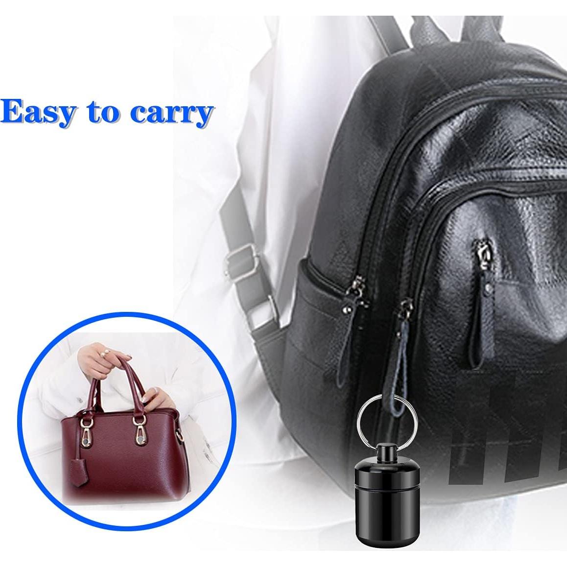 Contenedor de Pastillas Portátil FULLGUEEN Negro 3.5cm