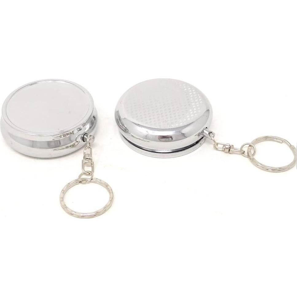 Pastillero Llavero de Metal Yueton - 2 Piezas, 4.76 cm
