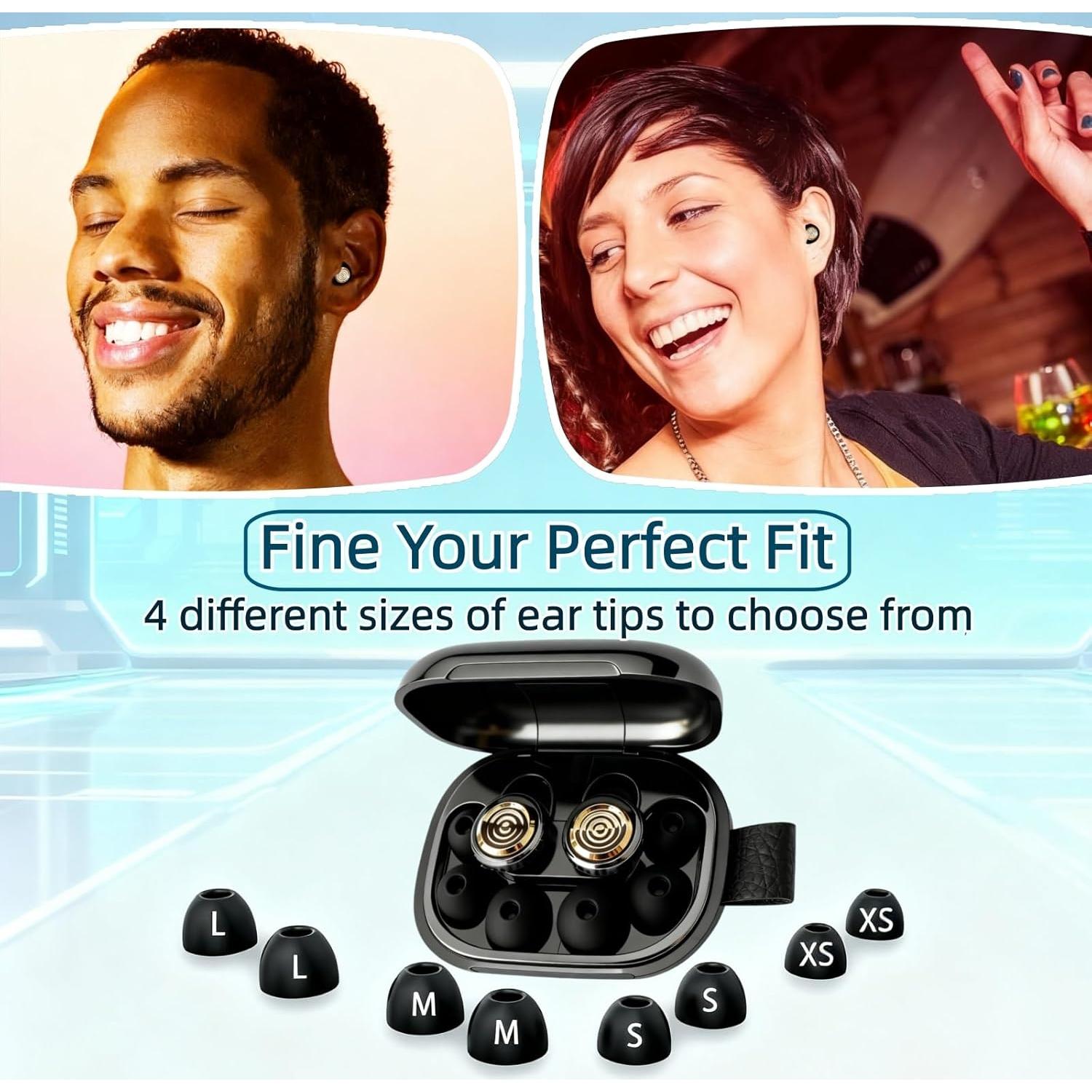 Tapones para Oídos COEHSFY 30dB Silicona Reutilizables 8 Puntas