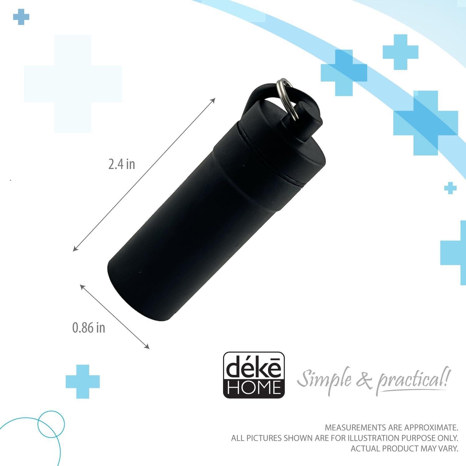 Portapíldoras Impermeable Deke Home - Estuche Aluminio 2 Unidades