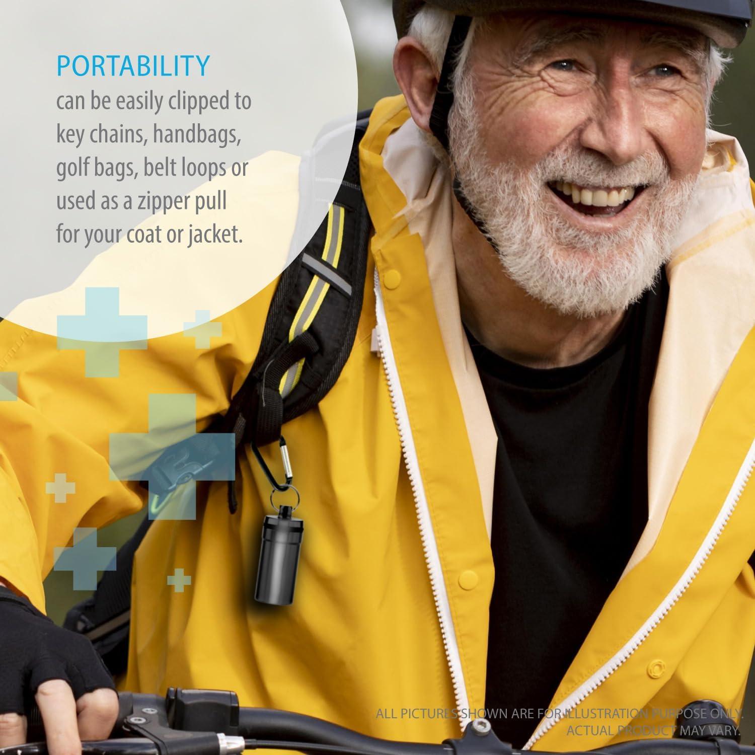 Portapíldoras Impermeable Deke Home - Estuche Aluminio 2 Unidades