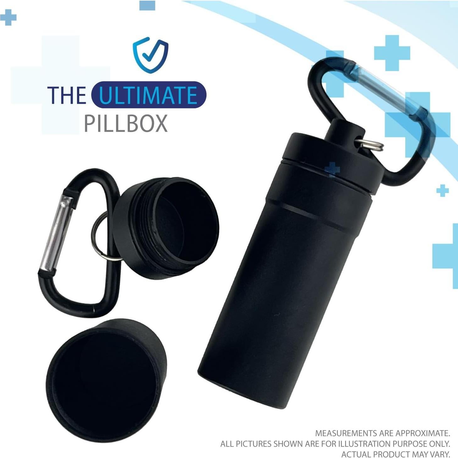 Portapíldoras Impermeable Deke Home - Estuche Aluminio 2 Unidades