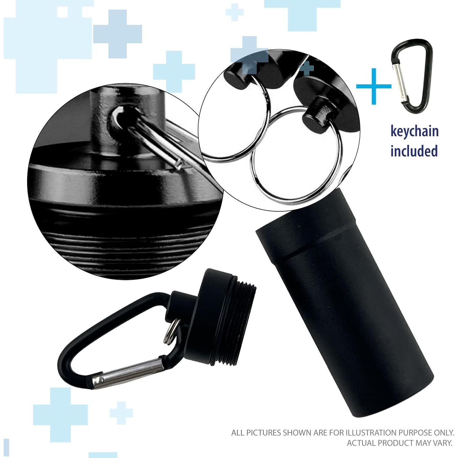 Portapíldoras Impermeable Deke Home - Estuche Aluminio 2 Unidades