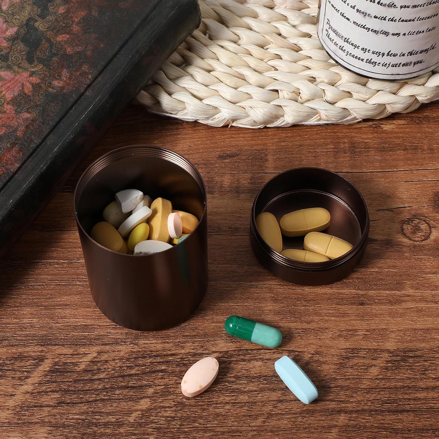 Caja de Pastillas Portátil WLLHYF Azul 6.8x4.5cm A Prueba de Agua