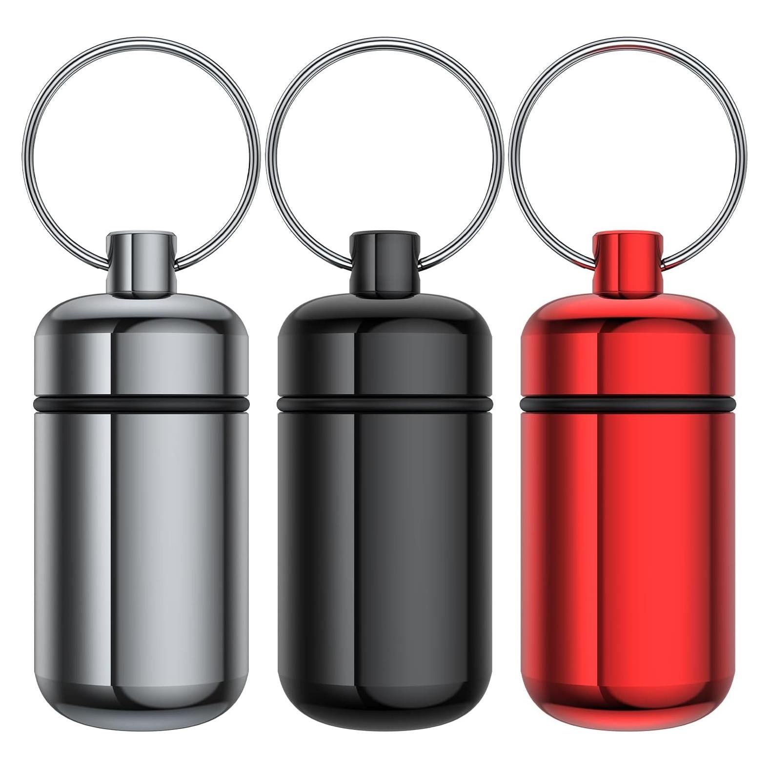 Paquete de 3 organizadores de pastillas Urekt - Aluminio a prueba de agua