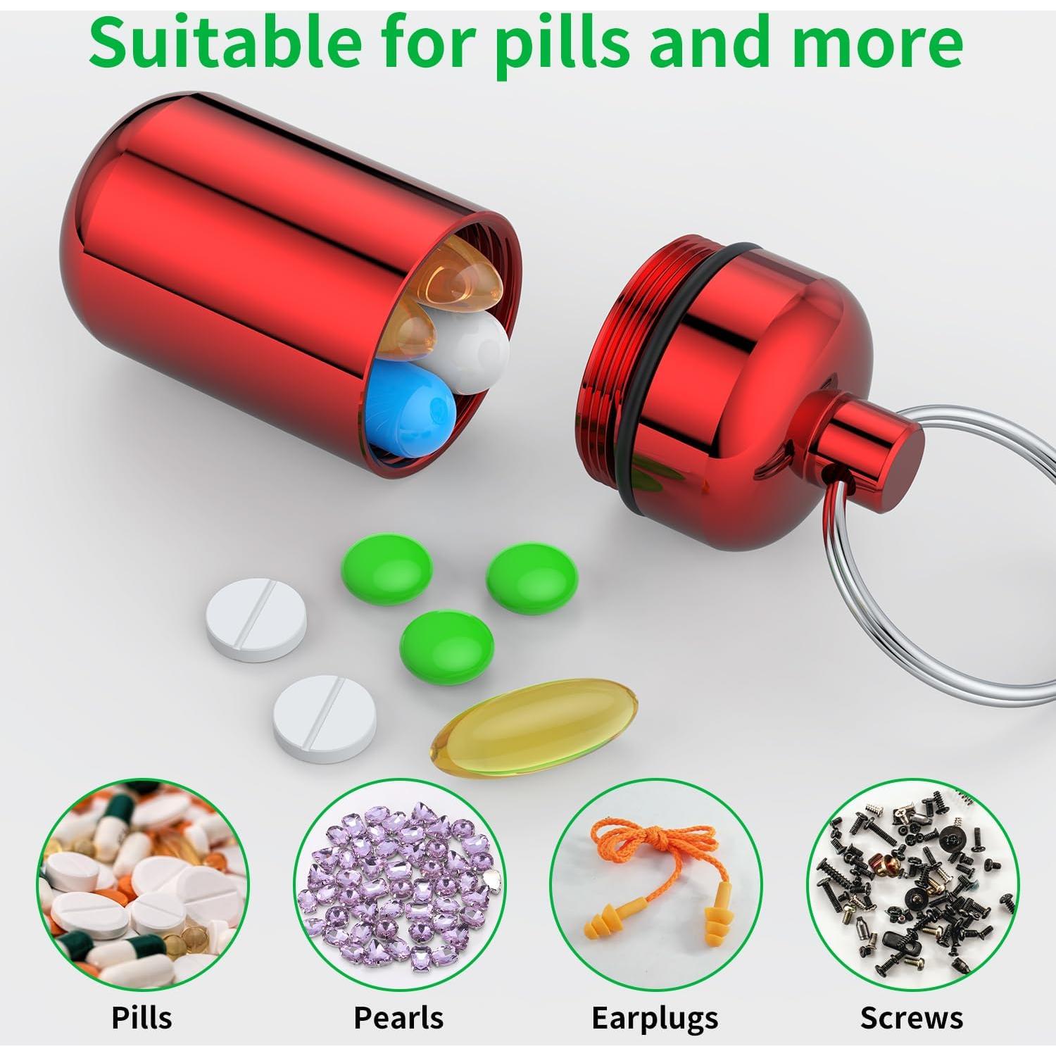 Paquete de 3 organizadores de pastillas Urekt - Aluminio a prueba de agua