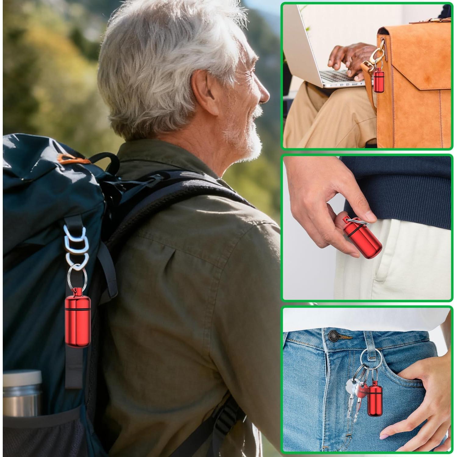 Paquete de 3 organizadores de pastillas Urekt - Aluminio a prueba de agua