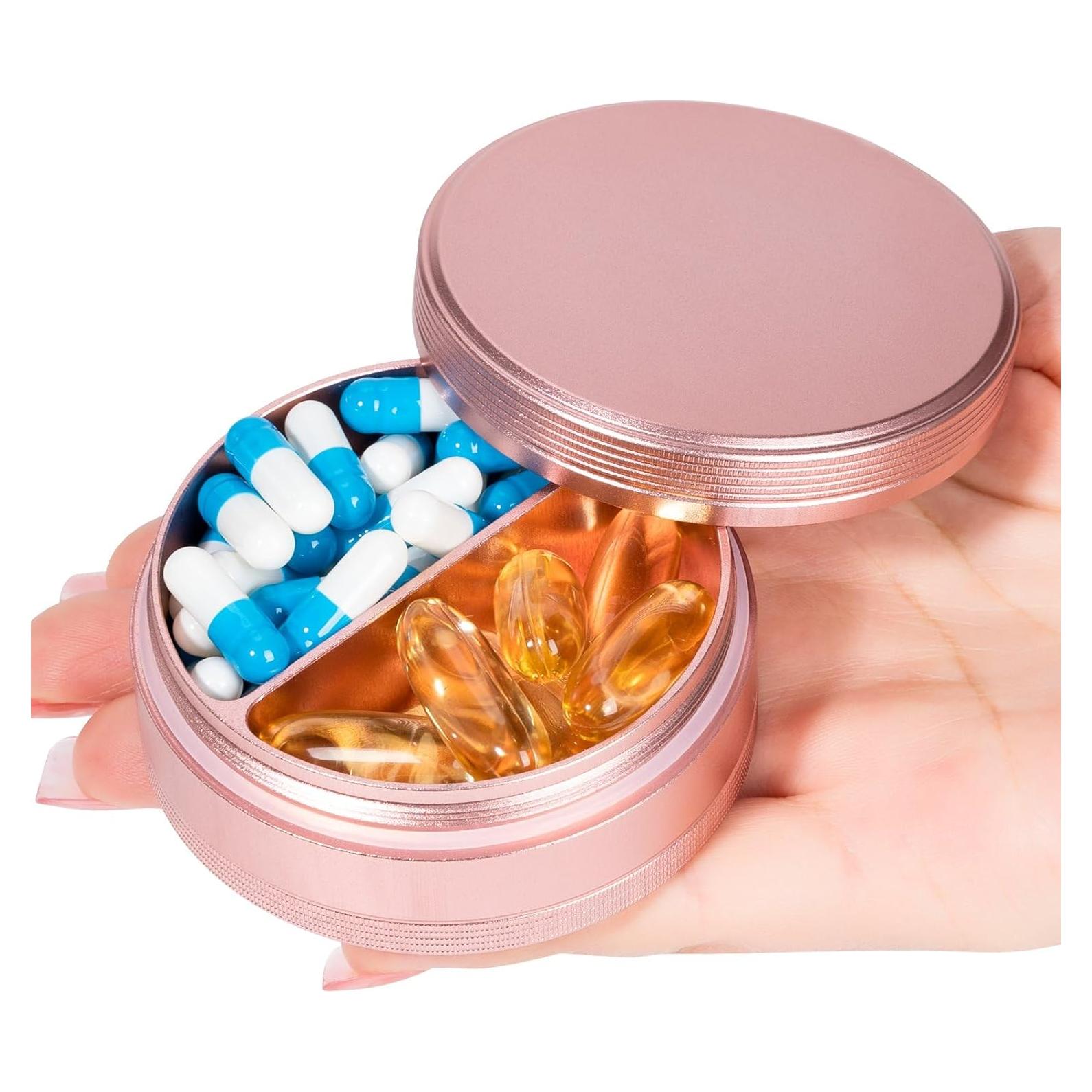 Estuche para Pastillas SOBAHIDO 2 Compartimentos Rosa